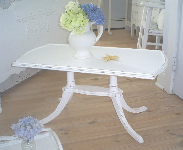 Coffee french country table white